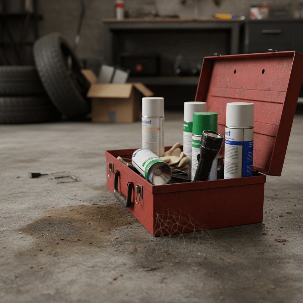 Werkzeugkoffer und Ausrüstung im Einsatz